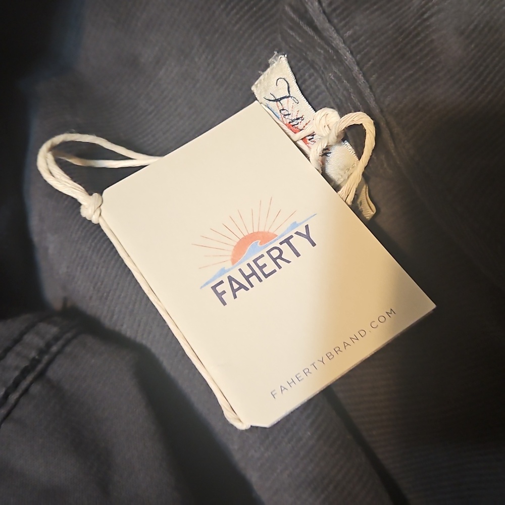 Faherty Stretch Corduroy Utility Jumpsuit In Washed Black-NWT - Picture 7 of 8
